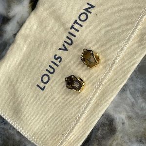 Louis Vuitton NanoGram Clip Earrings